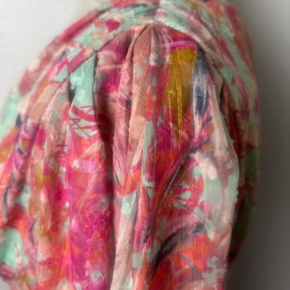 Alex Marie Pink Long Sleeve V-Neck Sundress - Picture 8 of 12